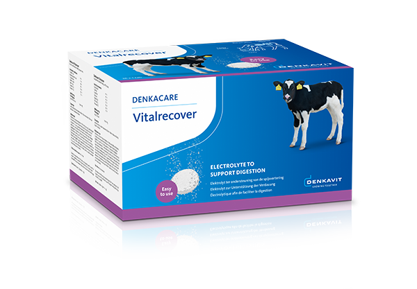 Kartonnen omdoos van Denkavit Vitalcare tabletten